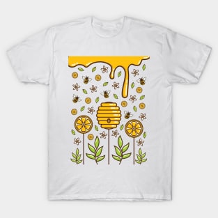 Bee Garden | Lemon | White T-Shirt